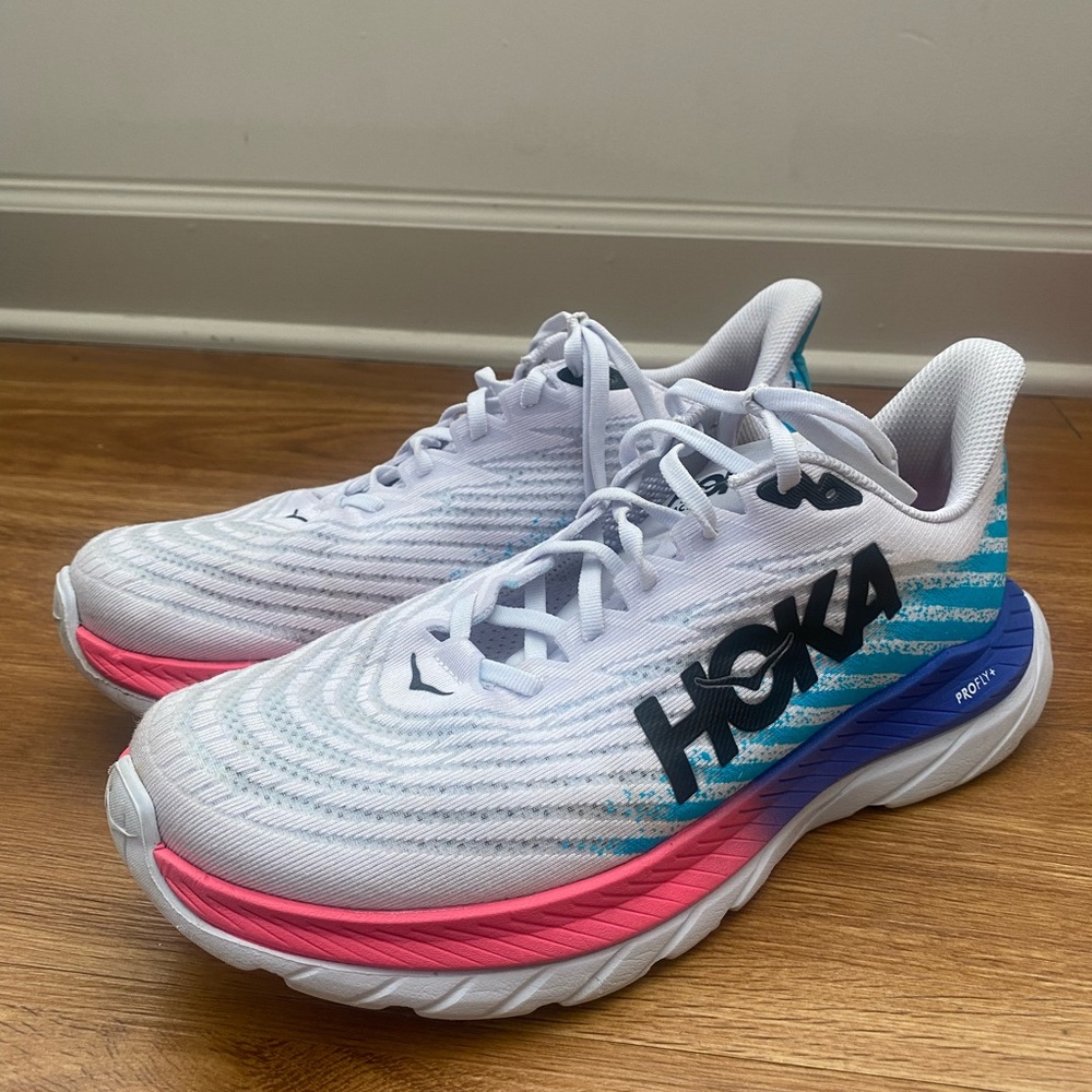 Hoka One One Womens Mach 5 1127894 WSBB White Running Shoes Sneakers Size 11B - Picture 6 of 6